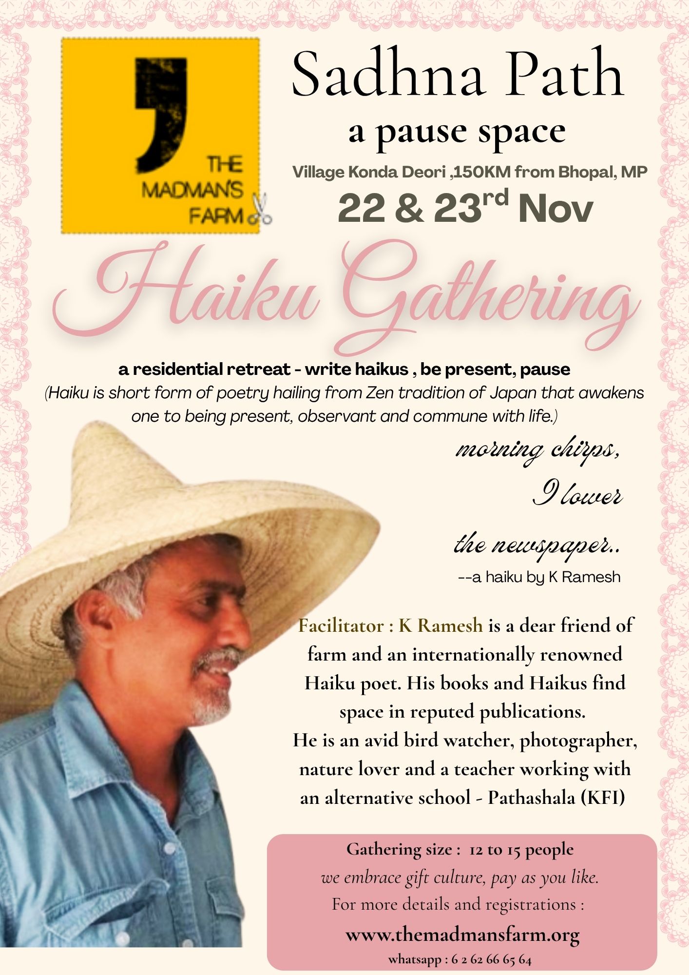 Haiku Gathering with poet K Ramesh